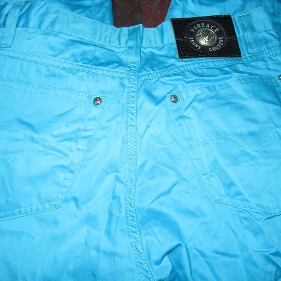 Versace Jeans Couture Straight Leg Cotton Jeans Pants 30 44 Italian US 8 - Picture 6 of 7